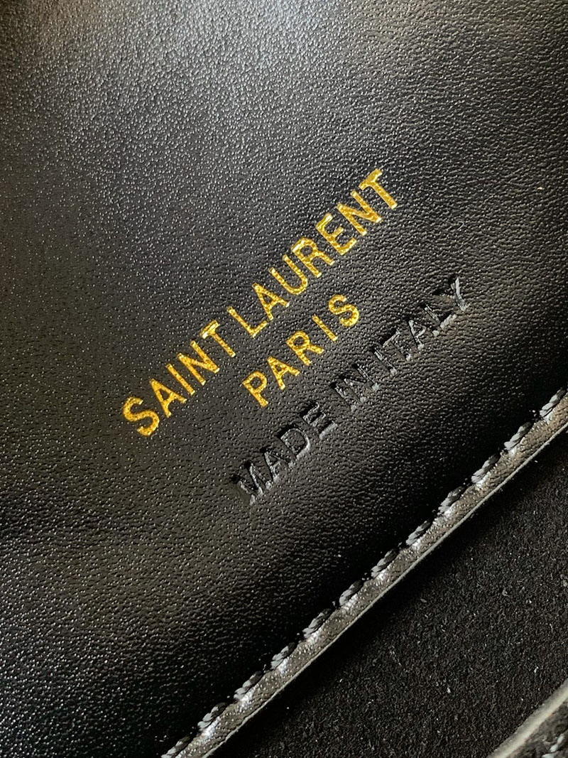 N品 YSL サンローラン LE 37 スモール(シャイニーレザー)ブラック 7490362R20W1000 カーフスキンレザー ゴールド金具 激安優良店 - 画像 (2)