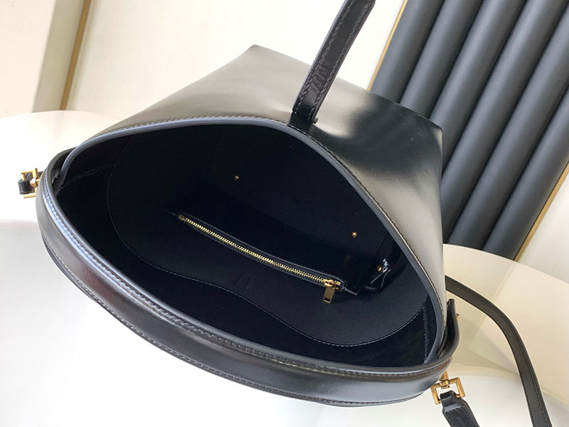 N品 YSL サンローラン LE 37 (シャイニーレザー)ブラック 7428282R20W1000 カーフスキンレザー ゴールド金具 激安優良店 - 画像 (2)