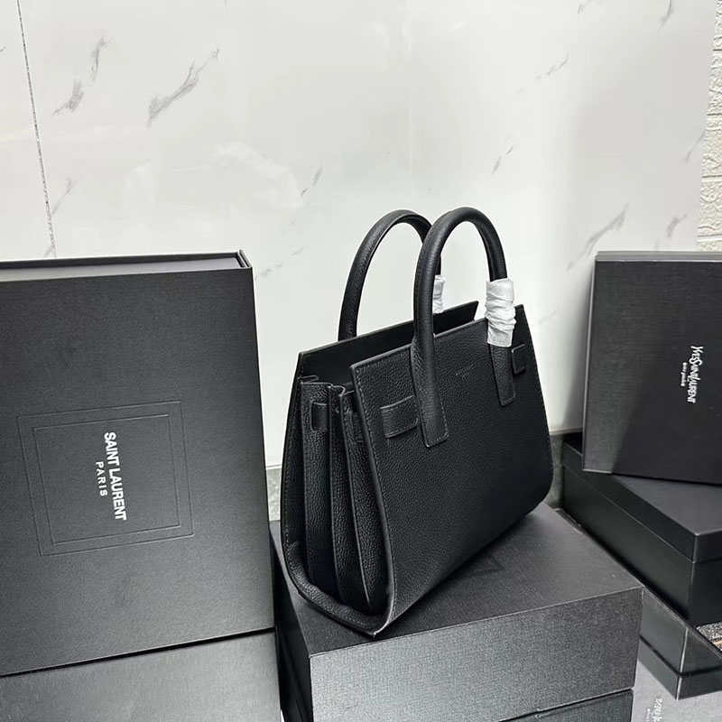 N品 YSL サンローラン サック ド ジュール ベイビー(グレインレザー)ブラック 421863B681N1000 カーフスキン シルバー金具 激安優良店 - 画像 (9)