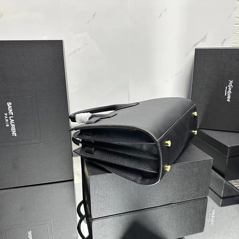 N品 YSL サンローラン サック ド ジュール ベイビー(グレインレザー)ブラック 421863B681N1000 カーフスキン シルバー金具 激安優良店 - 画像 (7)