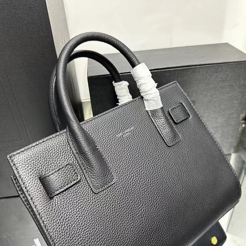 N品 YSL サンローラン サック ド ジュール ベイビー(グレインレザー)ブラック 421863B681N1000 カーフスキン シルバー金具 激安優良店 - 画像 (5)