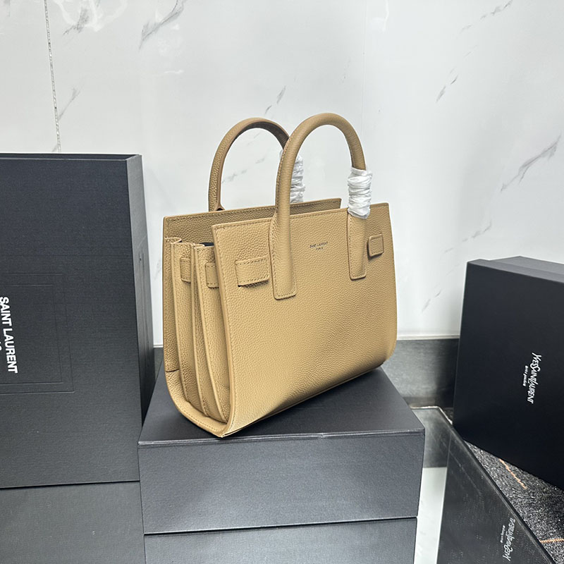 N品 YSL サンローラン サック ド ジュール ベイビー(グレインレザー)PRALINE 421863B681N7737 カーフスキン シルバー金具 激安優良店 - 画像 (9)