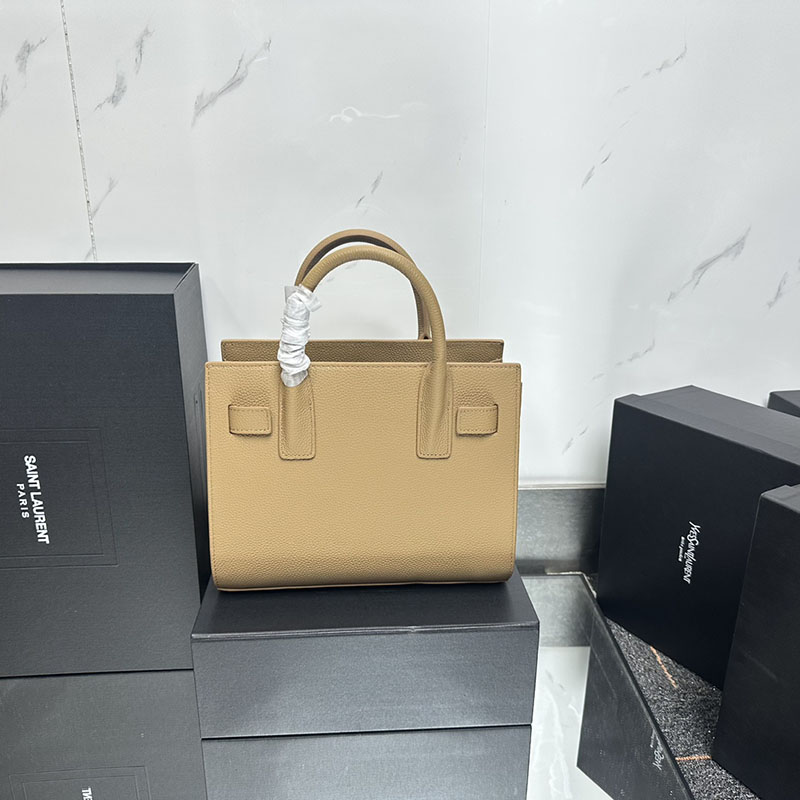 N品 YSL サンローラン サック ド ジュール ベイビー(グレインレザー)PRALINE 421863B681N7737 カーフスキン シルバー金具 激安優良店 - 画像 (8)