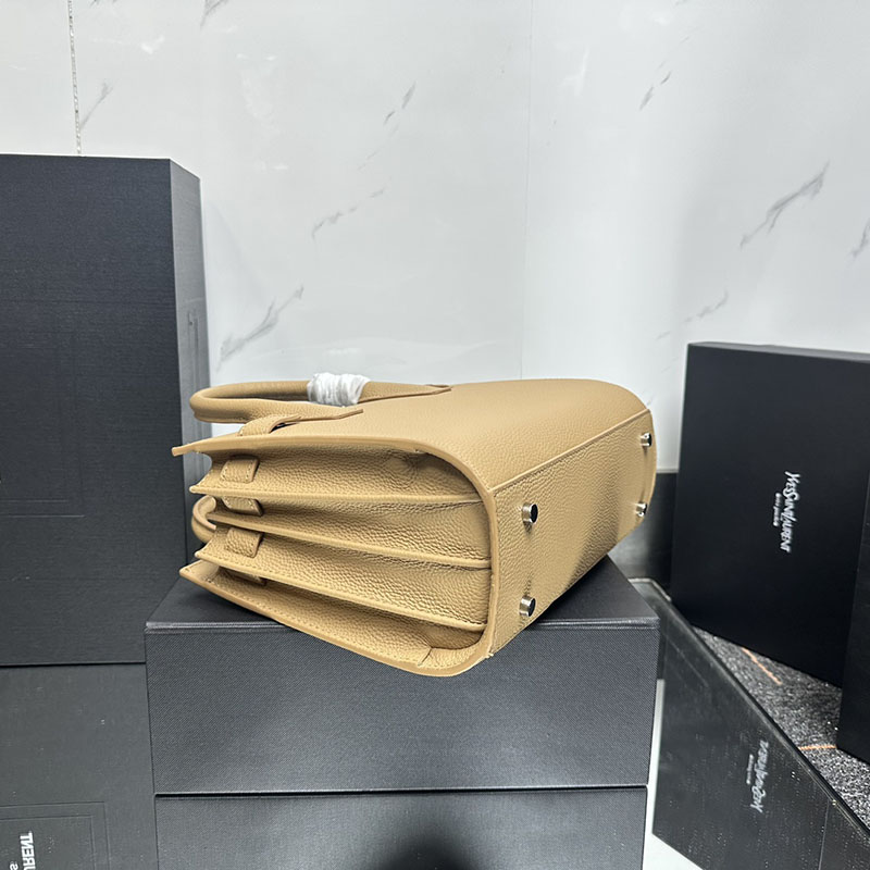 N品 YSL サンローラン サック ド ジュール ベイビー(グレインレザー)PRALINE 421863B681N7737 カーフスキン シルバー金具 激安優良店 - 画像 (7)