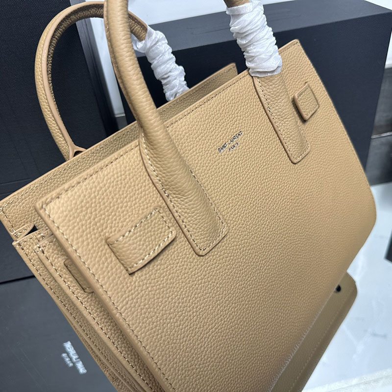 N品 YSL サンローラン サック ド ジュール ベイビー(グレインレザー)PRALINE 421863B681N7737 カーフスキン シルバー金具 激安優良店 - 画像 (5)