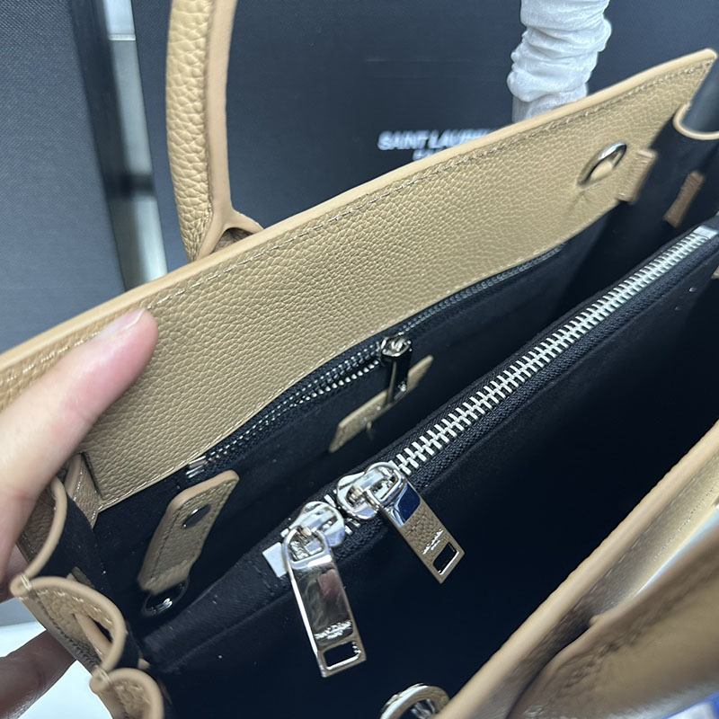 N品 YSL サンローラン サック ド ジュール ベイビー(グレインレザー)PRALINE 421863B681N7737 カーフスキン シルバー金具 激安優良店 - 画像 (3)