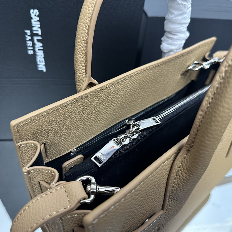 N品 YSL サンローラン サック ド ジュール ベイビー(グレインレザー)PRALINE 421863B681N7737 カーフスキン シルバー金具 激安優良店 - 画像 (2)