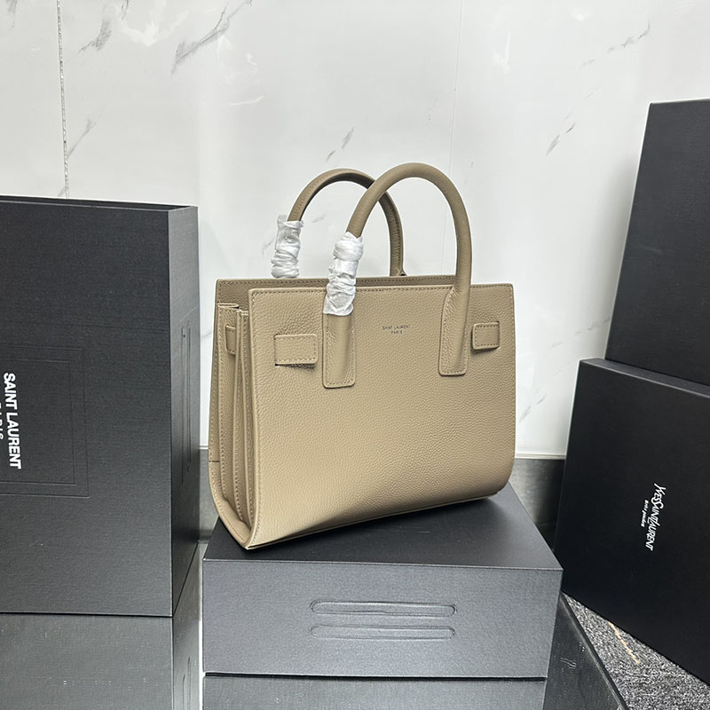 N品 YSL サンローラン サック ド ジュール ベイビー(グレインレザー)NATURAL TAN 421863B681N2357 カーフスキン シルバー金具 激安優良店 - 画像 (9)