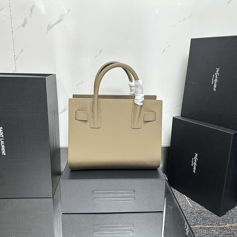 N品 YSL サンローラン サック ド ジュール ベイビー(グレインレザー)NATURAL TAN 421863B681N2357 カーフスキン シルバー金具 激安優良店 - 画像 (8)