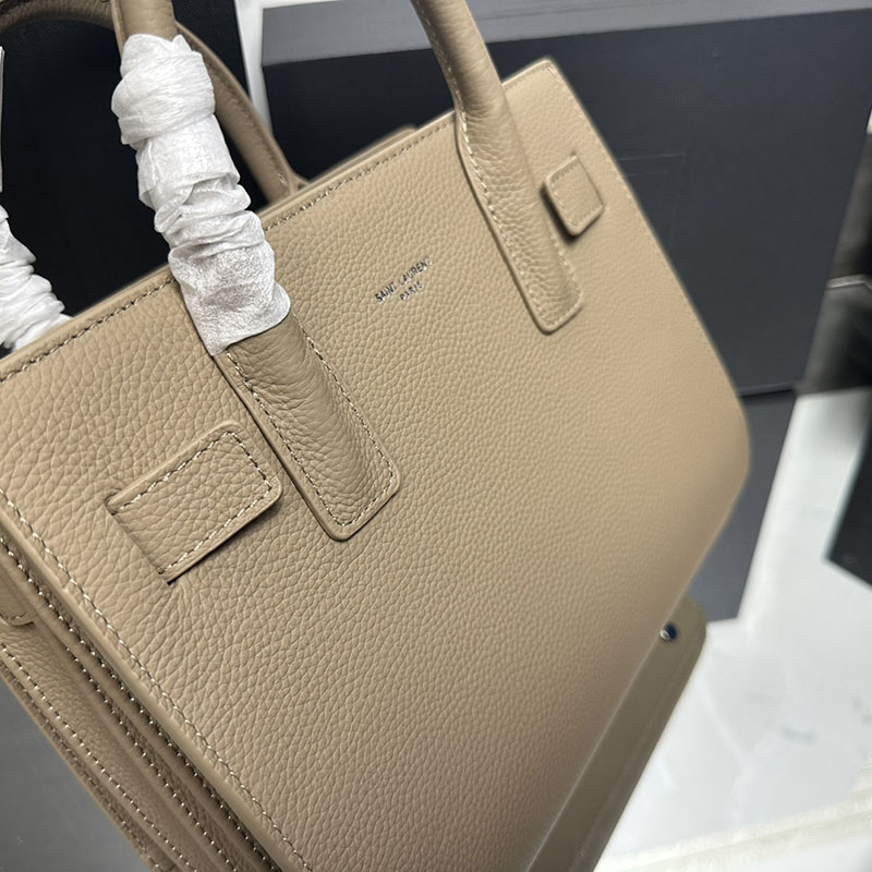 N品 YSL サンローラン サック ド ジュール ベイビー(グレインレザー)NATURAL TAN 421863B681N2357 カーフスキン シルバー金具 激安優良店 - 画像 (5)