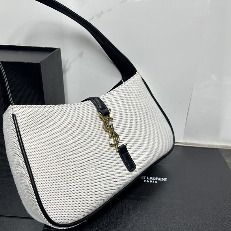 N品 YSL サンローラン LE 5 À 7(スムースレザー)オフホワイトXブラウン 6572282R10W8888 カーフスキンレザー ゴールド金具 激安優良店 - 画像 (7)