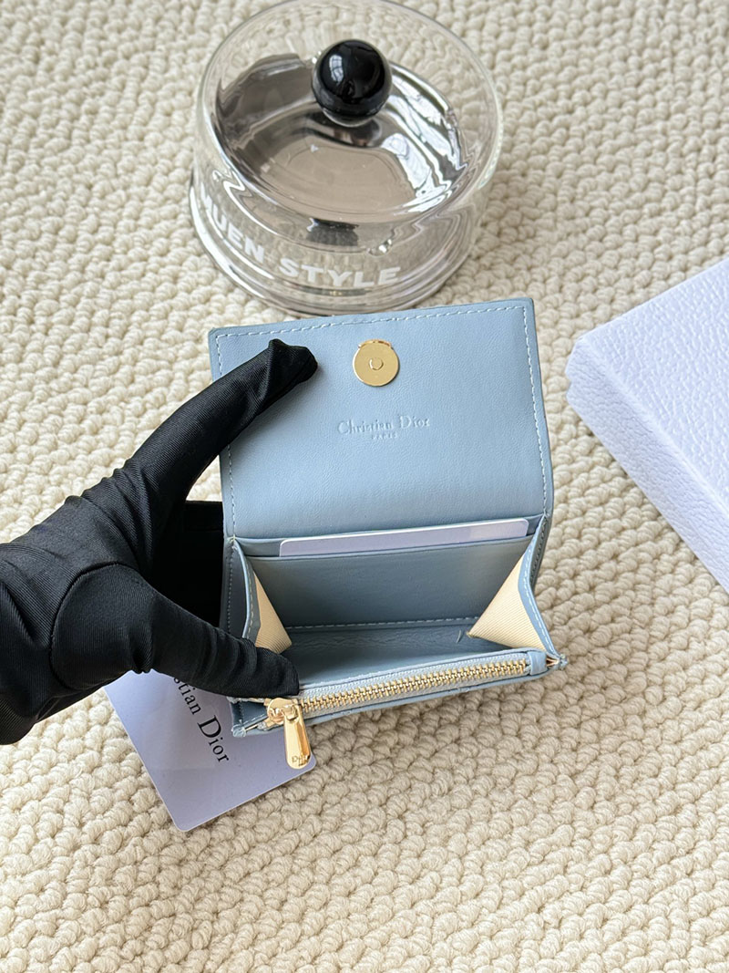 N品 DIOR ディオール財布コピー My Dior Glycine Wallet S0966ONMJ_M00Z プラシッドブルー ゴールド金具 激安優良店 - 画像 (6)