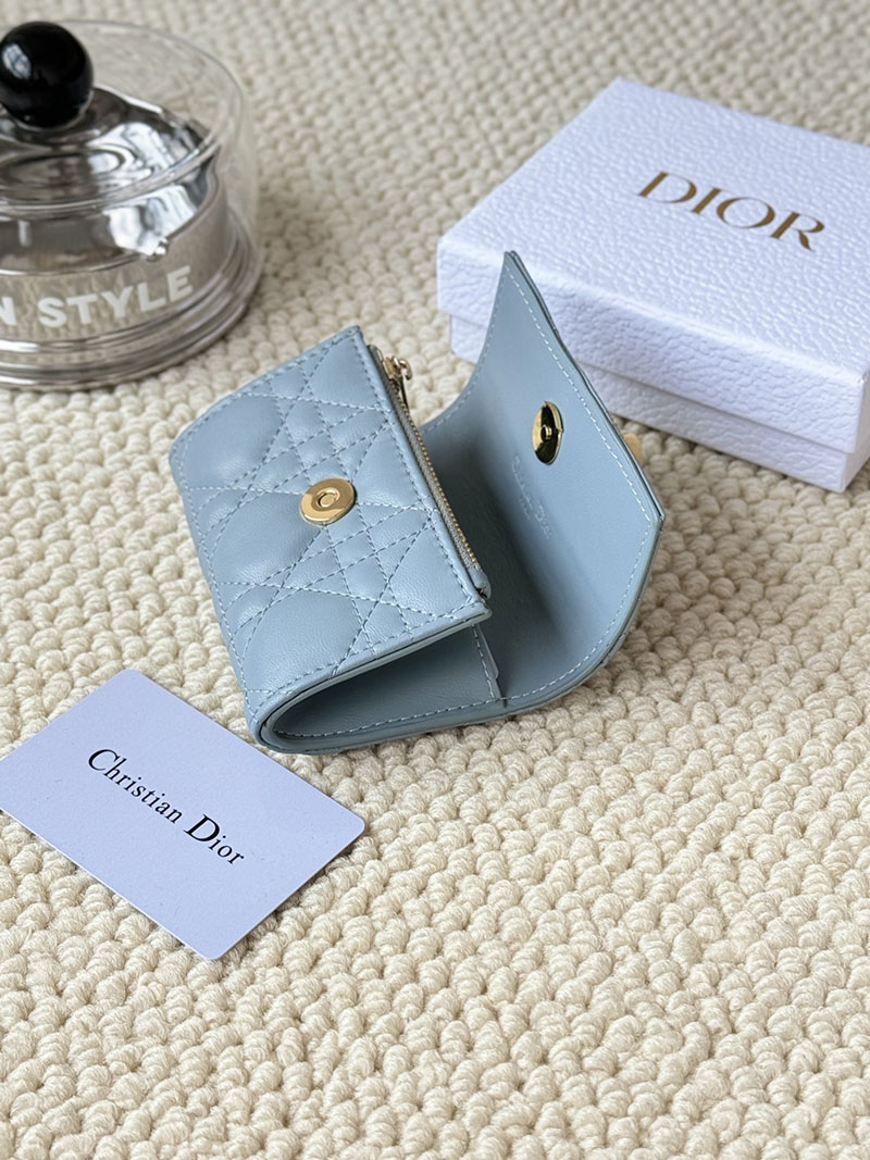 N品 DIOR ディオール財布コピー My Dior Glycine Wallet S0966ONMJ_M00Z プラシッドブルー ゴールド金具 激安優良店 - 画像 (5)