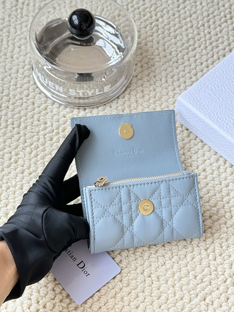 N品 DIOR ディオール財布コピー My Dior Glycine Wallet S0966ONMJ_M00Z プラシッドブルー ゴールド金具 激安優良店 - 画像 (3)