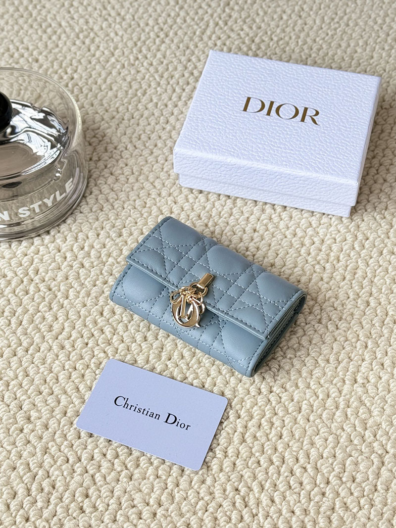 N品 DIOR ディオール財布コピー My Dior Glycine Wallet S0966ONMJ_M00Z プラシッドブルー ゴールド金具 激安優良店 - 画像 (2)