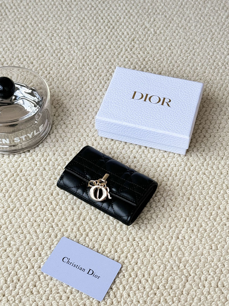N品 DIOR ディオール財布コピー My Dior Glycine Wallet S0966ONMJ_M900 黒 ブラック ゴールド金具 激安優良店 - 画像 (6)