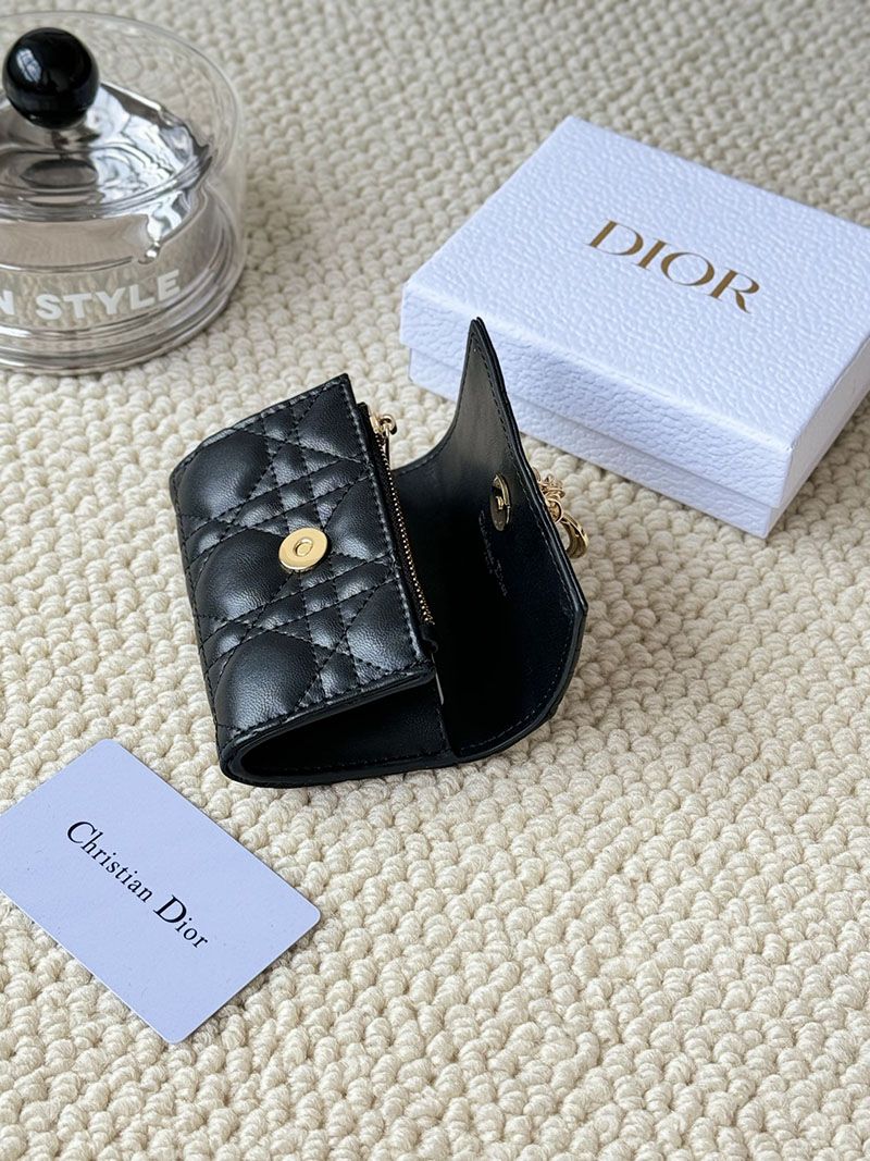 N品 DIOR ディオール財布コピー My Dior Glycine Wallet S0966ONMJ_M900 黒 ブラック ゴールド金具 激安優良店 - 画像 (3)