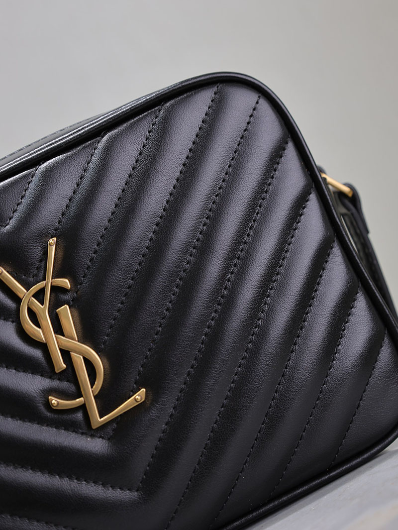 N品 YSL サンローラン ルー カメラバッグ(レザー/キルティング)ブラック 761554DV7071000 カーフスキンレザー ゴールド金具 激安優良店 - 画像 (8)