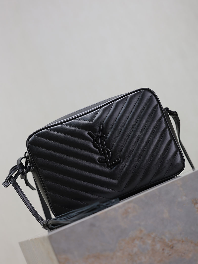 N品 YSL サンローラン ルー カメラバッグ(レザー/キルティング)ブラック 761554DV7081000 カーフスキンレザー ブラック金具 激安優良店 - 画像 (9)