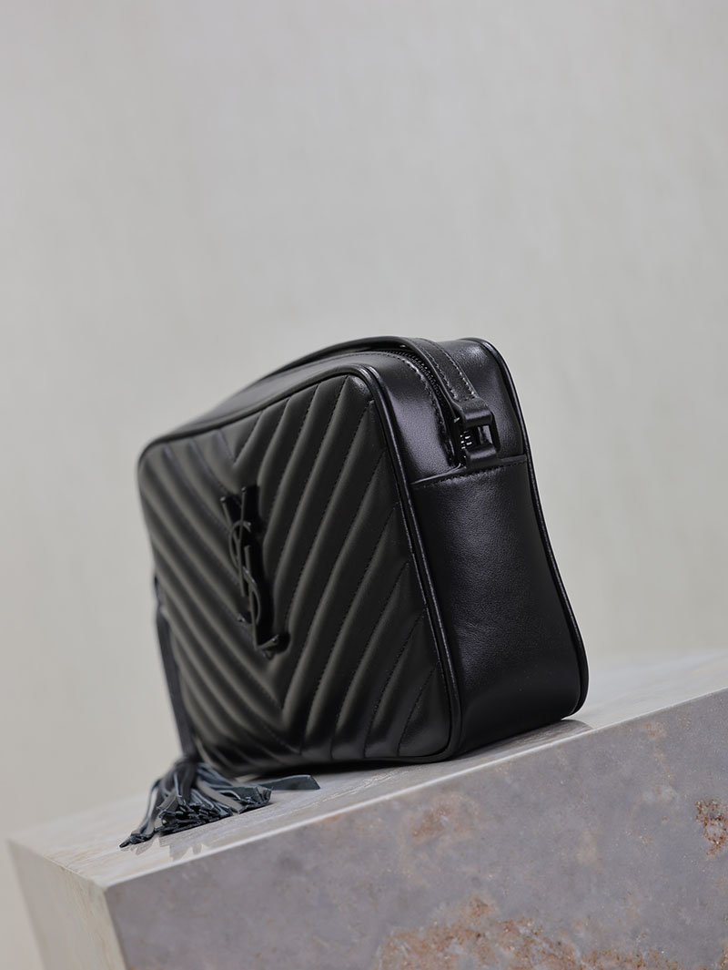 N品 YSL サンローラン ルー カメラバッグ(レザー/キルティング)ブラック 761554DV7081000 カーフスキンレザー ブラック金具 激安優良店 - 画像 (8)