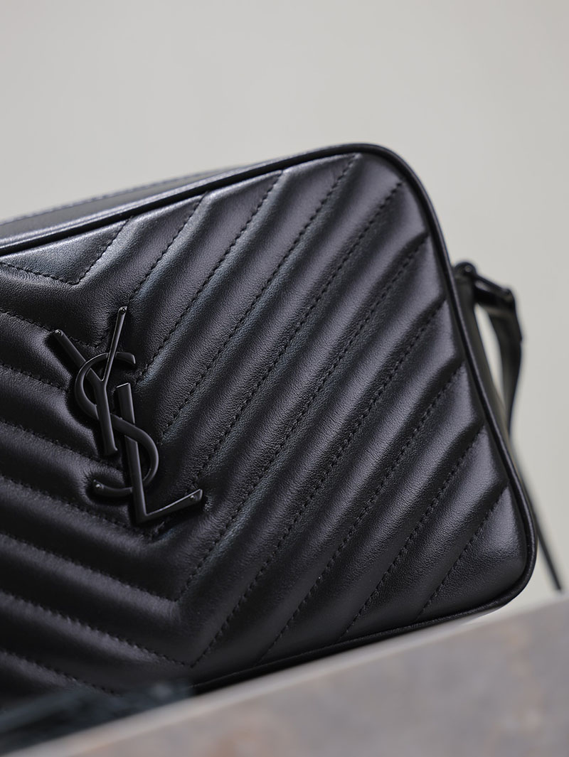 N品 YSL サンローラン ルー カメラバッグ(レザー/キルティング)ブラック 761554DV7081000 カーフスキンレザー ブラック金具 激安優良店 - 画像 (7)