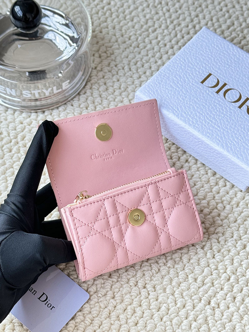 N品 DIOR ディオール財布コピー My Dior Glycine Wallet S0966ONMJ_M92P メロコトンピンク ゴールド金具 激安優良店 - 画像 (3)