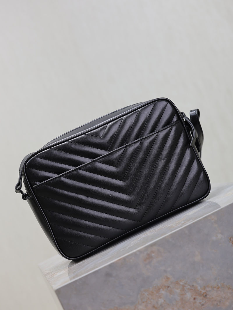 N品 YSL サンローラン ルー カメラバッグ(レザー/キルティング)ブラック 761554DV7081000 カーフスキンレザー ブラック金具 激安優良店 - 画像 (4)