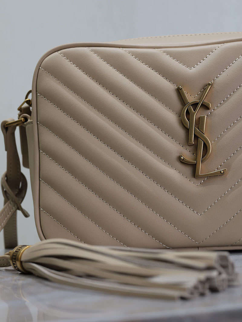 N品 YSL サンローラン ルー カメラバッグ(レザー/キルティング)DARK BEIGE 761554DV7072721 カーフスキンレザー ゴールド金具 激安優良店 - 画像 (8)