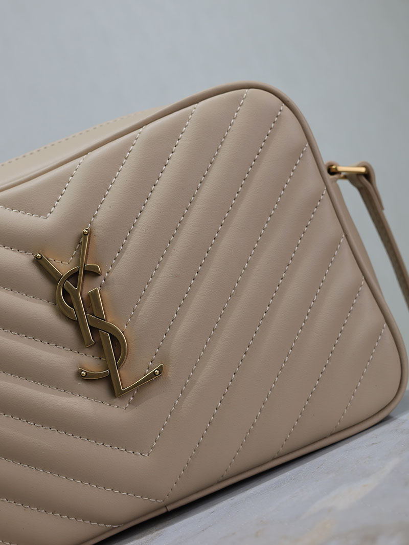 N品 YSL サンローラン ルー カメラバッグ(レザー/キルティング)DARK BEIGE 761554DV7072721 カーフスキンレザー ゴールド金具 激安優良店 - 画像 (7)