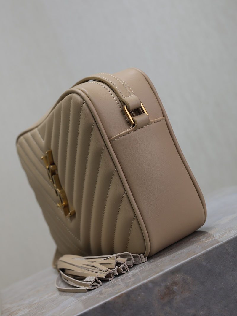 N品 YSL サンローラン ルー カメラバッグ(レザー/キルティング)DARK BEIGE 761554DV7072721 カーフスキンレザー ゴールド金具 激安優良店 - 画像 (6)
