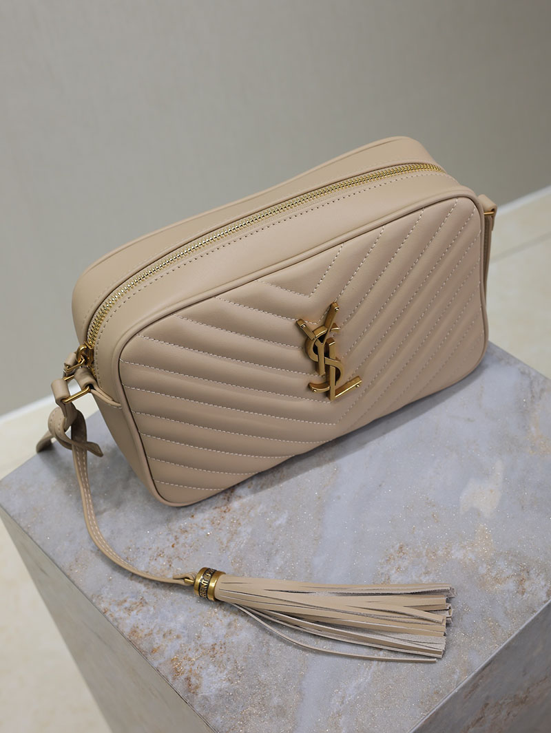 N品 YSL サンローラン ルー カメラバッグ(レザー/キルティング)DARK BEIGE 761554DV7072721 カーフスキンレザー ゴールド金具 激安優良店 - 画像 (5)