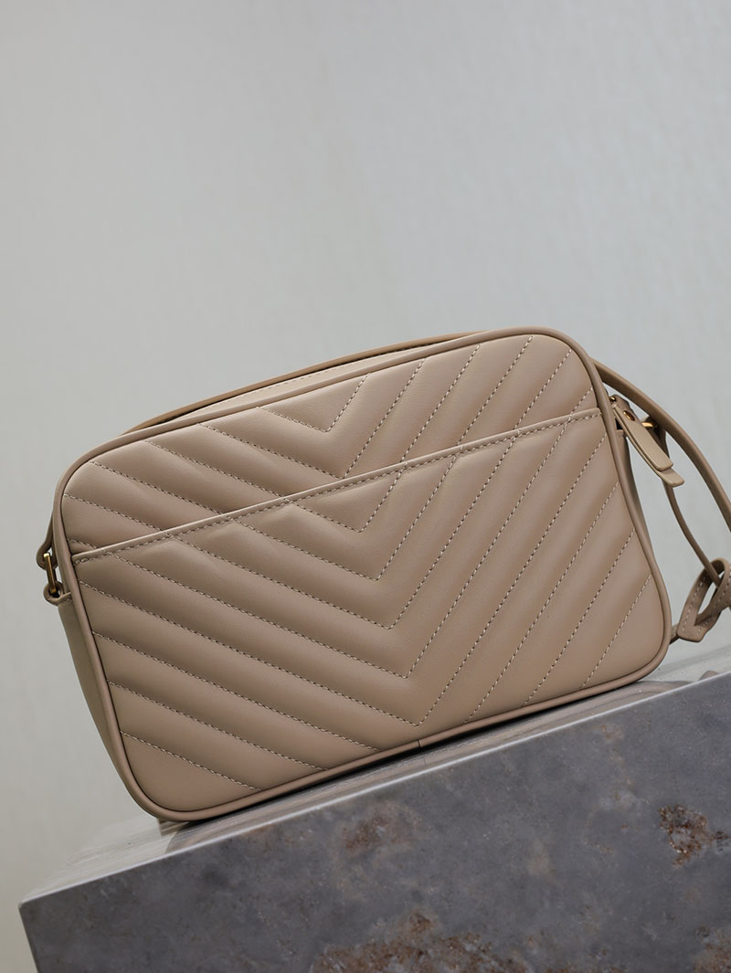 N品 YSL サンローラン ルー カメラバッグ(レザー/キルティング)DARK BEIGE 761554DV7072721 カーフスキンレザー ゴールド金具 激安優良店 - 画像 (3)