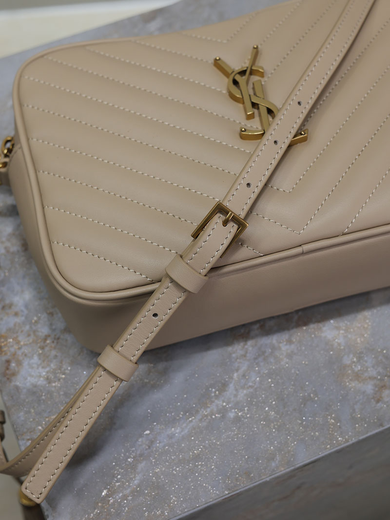 N品 YSL サンローラン ルー カメラバッグ(レザー/キルティング)DARK BEIGE 761554DV7072721 カーフスキンレザー ゴールド金具 激安優良店 - 画像 (2)