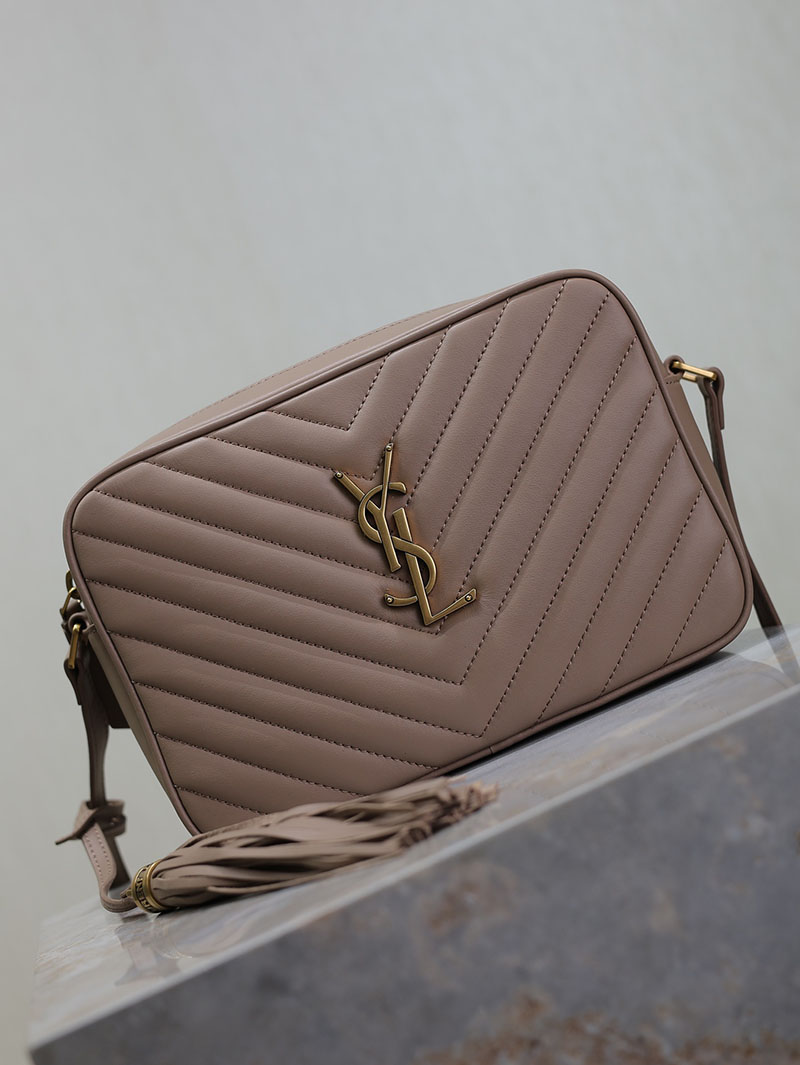 N品 YSL サンローラン ルー カメラバッグ(レザー/キルティング)ペールピンク 761554DV7076920 カーフスキンレザー ゴールド金具 激安優良店 - 画像 (9)