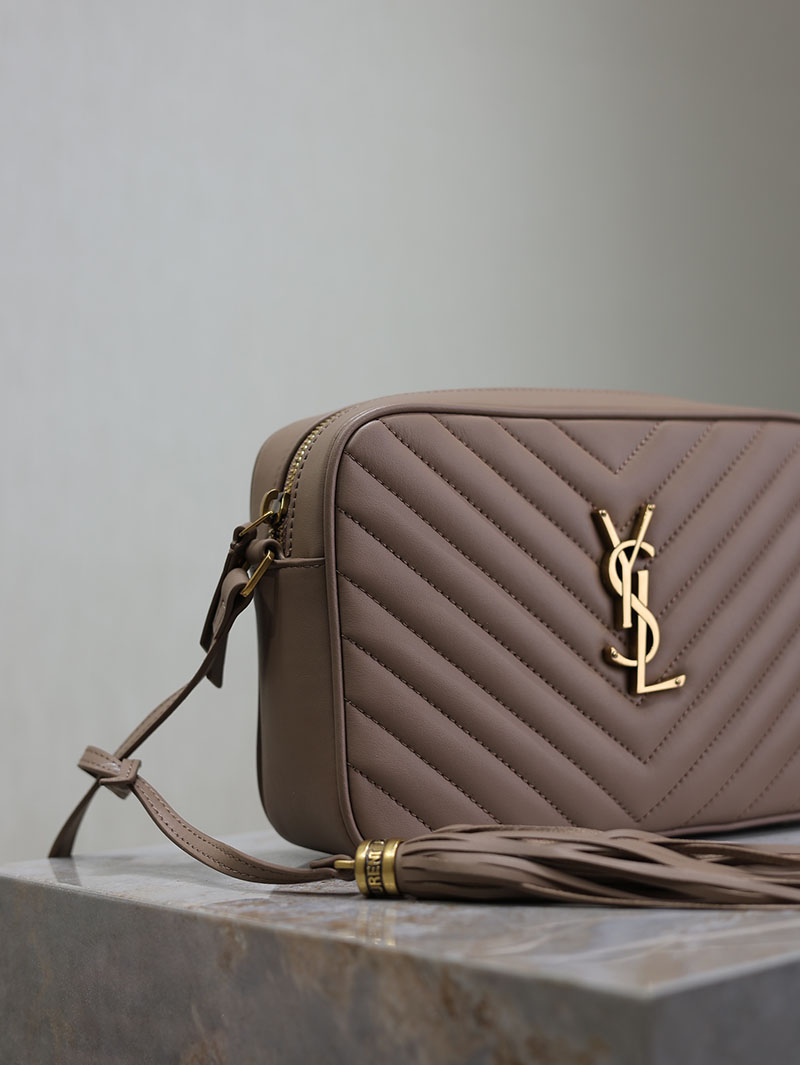 N品 YSL サンローラン ルー カメラバッグ(レザー/キルティング)ペールピンク 761554DV7076920 カーフスキンレザー ゴールド金具 激安優良店 - 画像 (8)