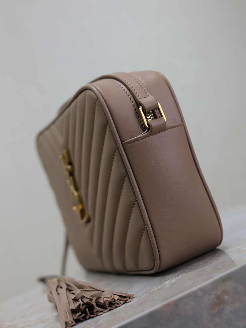 N品 YSL サンローラン ルー カメラバッグ(レザー/キルティング)ペールピンク 761554DV7076920 カーフスキンレザー ゴールド金具 激安優良店 - 画像 (6)