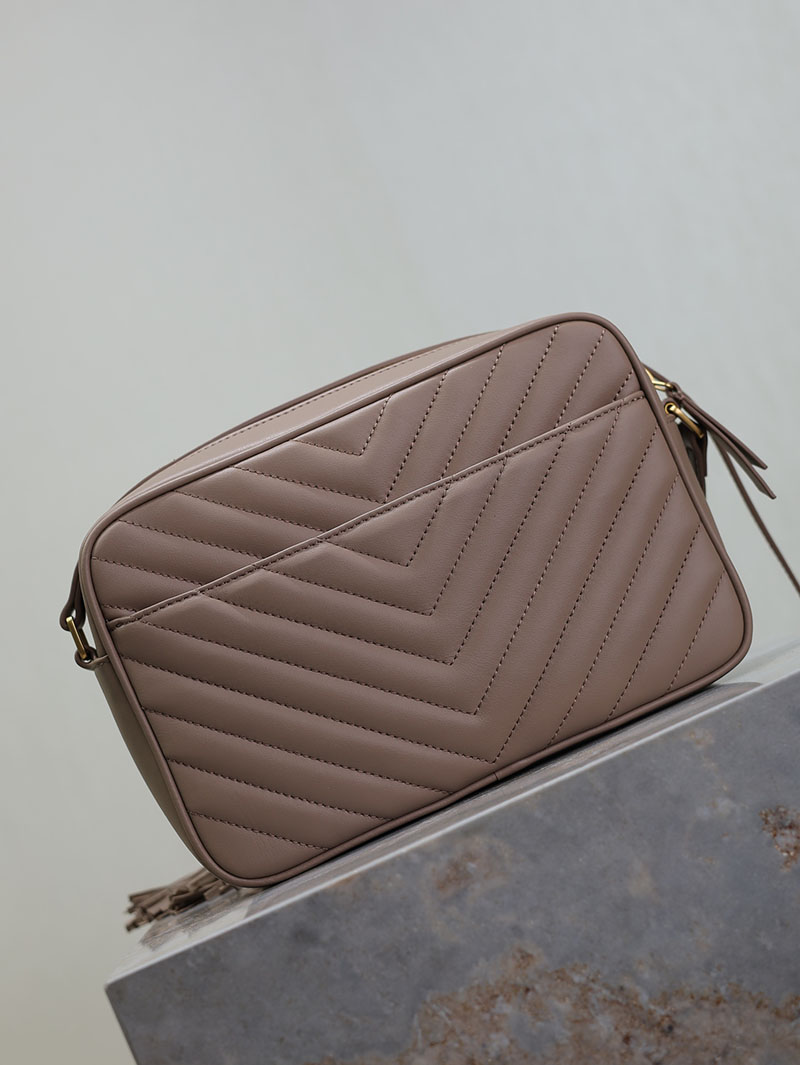 N品 YSL サンローラン ルー カメラバッグ(レザー/キルティング)ペールピンク 761554DV7076920 カーフスキンレザー ゴールド金具 激安優良店 - 画像 (3)