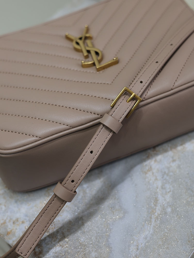 N品 YSL サンローラン ルー カメラバッグ(レザー/キルティング)ペールピンク 761554DV7076920 カーフスキンレザー ゴールド金具 激安優良店 - 画像 (2)