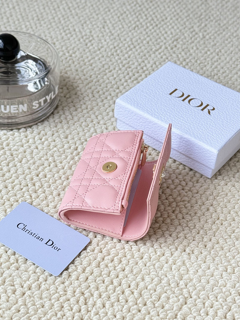 N品 DIOR ディオール財布コピー My Dior Glycine Wallet S3102UWHC_M00N ディープピンク ゴールド金具 激安優良店 - 画像 (4)