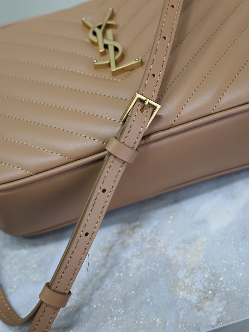 N品 YSL サンローラン ルー カメラバッグ(レザー/キルティング)CINNAMON 761554DV7077715 カーフスキンレザー ゴールド金具 激安優良店 - 画像 (2)