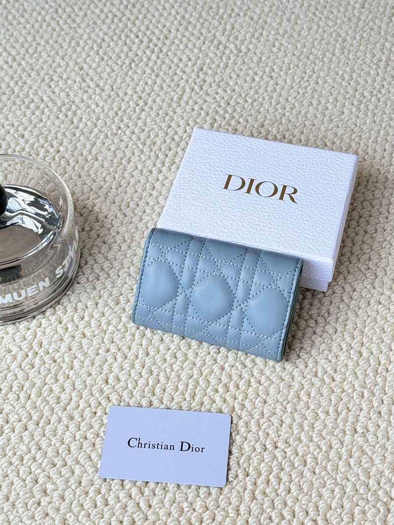 N品 DIOR ディオール財布コピー My Dior Glycine Wallet S3102UWHC_M928 ブルー ゴールド金具 激安優良店 - 画像 (6)