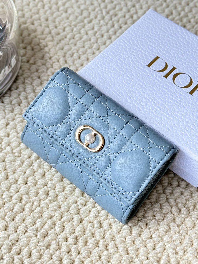 N品 DIOR ディオール財布コピー My Dior Glycine Wallet S3102UWHC_M928 ブルー ゴールド金具 激安優良店 - 画像 (5)