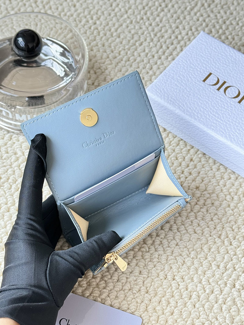 N品 DIOR ディオール財布コピー My Dior Glycine Wallet S3102UWHC_M928 ブルー ゴールド金具 激安優良店 - 画像 (2)