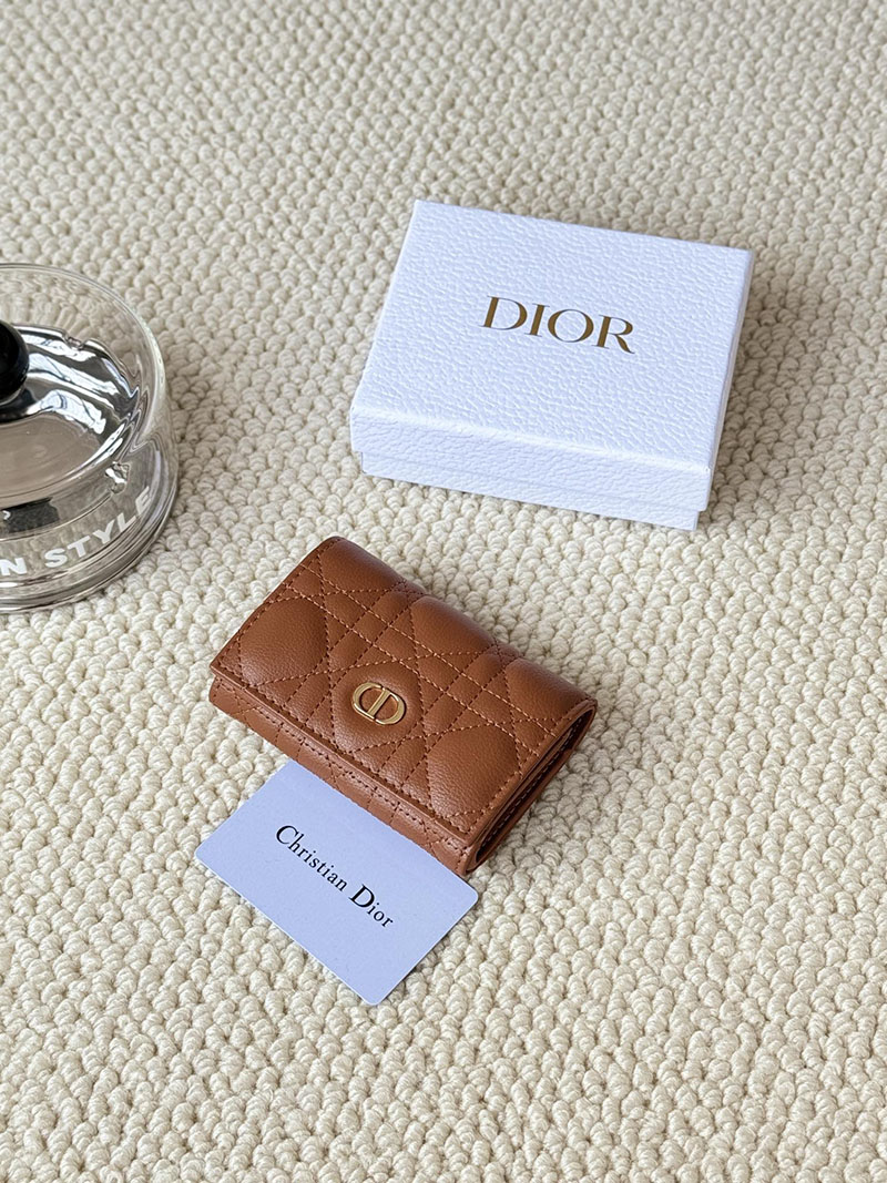 N品 DIOR ディオール財布コピー Dior Caro Glycine ウォレット S5132UWHC_M53U ブラウン ゴールド金具 激安優良店 - 画像 (5)