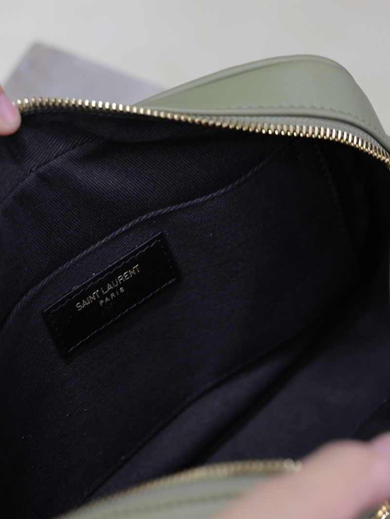 N品 YSL サンローラン ルー カメラバッグ(レザー/キルティング)ダークグリーン 761554DV7073045 カーフスキンレザー ゴールド金具 激安優良店 - 画像 (5)