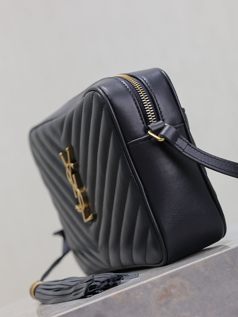 N品 YSL サンローラン ルー カメラバッグ(レザー/キルティング)ディープマリン 761554DV7074147 カーフスキンレザー ゴールド金具 激安優良店 - 画像 (7)