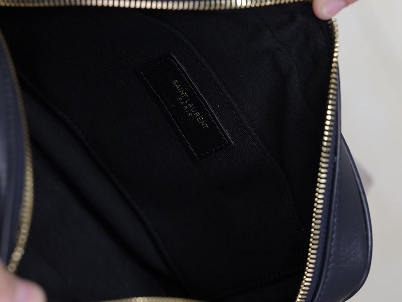 N品 YSL サンローラン ルー カメラバッグ(レザー/キルティング)ディープマリン 761554DV7074147 カーフスキンレザー ゴールド金具 激安優良店 - 画像 (5)