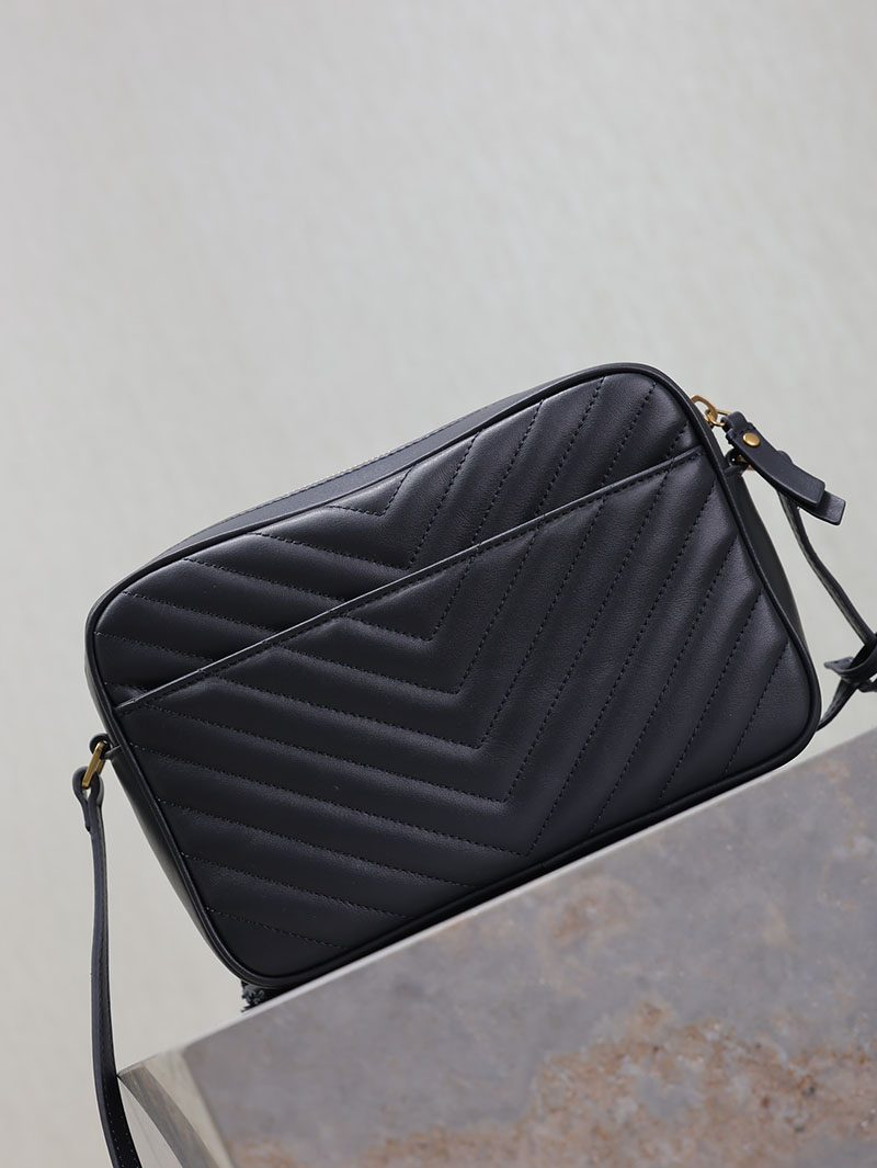 N品 YSL サンローラン ルー カメラバッグ(レザー/キルティング)ディープマリン 761554DV7074147 カーフスキンレザー ゴールド金具 激安優良店 - 画像 (4)