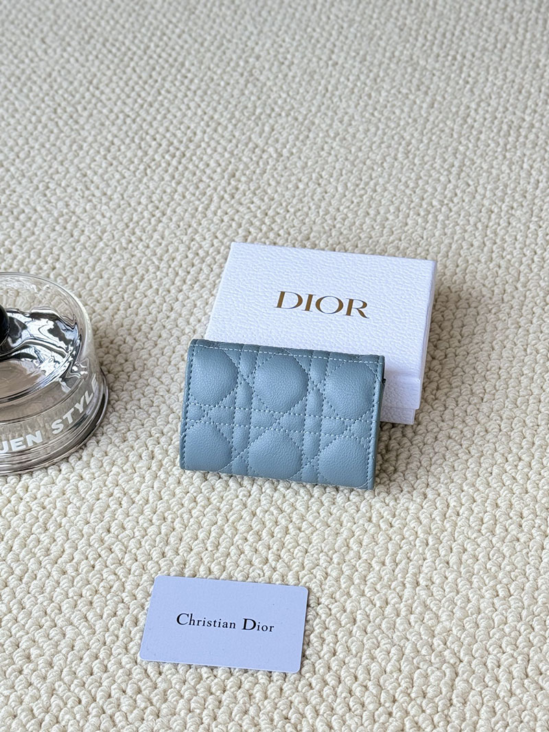 N品 DIOR ディオール財布コピー Dior Caro Glycine ウォレット S5132UWHC_M928 ブルー ゴールド金具 激安優良店 - 画像 (6)