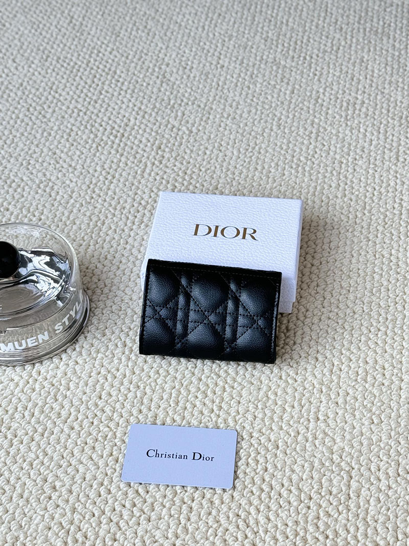 N品 DIOR ディオール財布コピー Dior Caro Glycine ウォレット S5132UWHC_M900 黒 ブラック ゴールド金具 激安優良店 - 画像 (6)